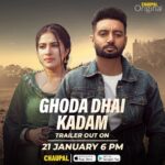 Sara Gurpal Instagram - Chaal sidhi vi ae te taedi vi! Har koi nai samaj sakda….. Ghoda Dhai Kadam Trailer Out - 21st January 6 Pm only on @chaupaltv YouTube Channel. Download the app Now @sippygillofficial @saragurpals @rajsinghjhinjar @sagar.s.sharma.official @vivek_ohri @ohri_productions @officialpoonamsood @offical_tarsempaul Chandigarh, India