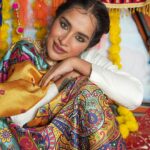 Sara Gurpal Instagram - The new Basira collection is now live at @thessarasshop. Check it out . . . 📸@maniksharma.cc Vocals : @alibrothersofficial Make up ; @makeupbyshubhdeepgill Concept n styling : @simran_k_15 Accessories: @theurbanglitter Make up second Half: @kritikaaguptaa_ Hair : @offcial.hairstylist_harry