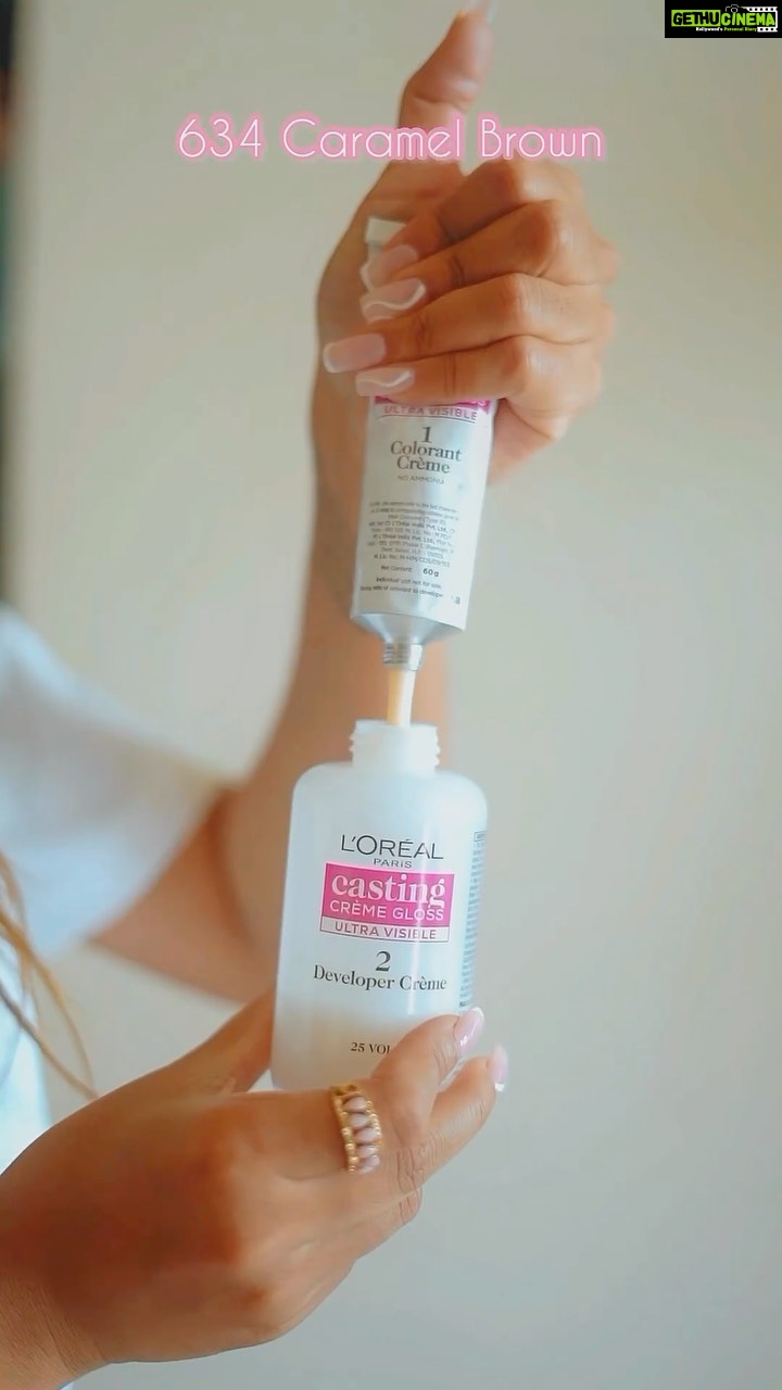 Sara Gurpal Instagram - #AD Get a trendy new hair transformation for Baisakhi at home in just 30 mins with the L’Oreal Paris Casting Creme Gloss Ultra Visible! I’m just in love with my new hair💕. I chose the (Shade no- 633shade name; Caramel brown ), from their Ultra Visible Range. It has no ammonia, gives a vibrant colour even on dark hair and it lasts 32 washes. It made my hair 5X glossier and shinier. Buy yours from @amazonfashionin @lorealparis #CastingCremeGloss #UltraVisibleHairColour #WearYourFestiveHair #LOrealParis #LOrealParisIndia