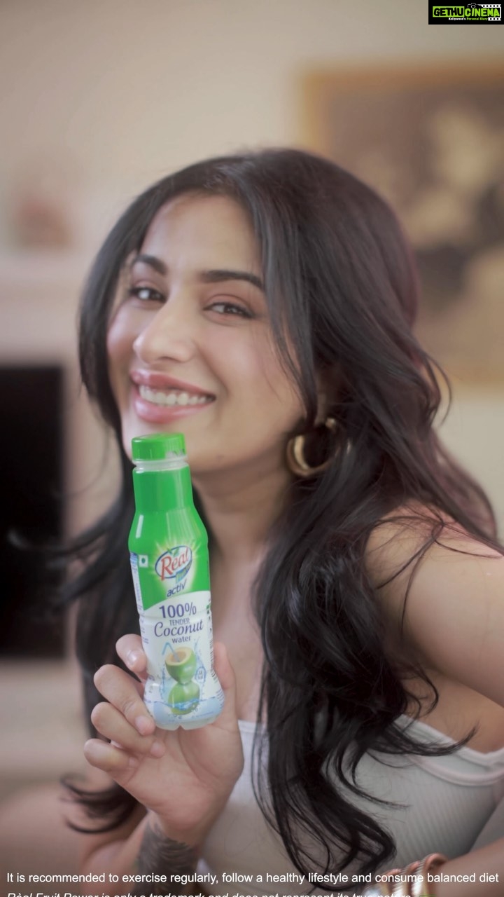 Sara Gurpal Instagram - Here's someone I would like you to meet! My hydration partner - Réal Activ 100 % Tender coconut water! Made from tender coconuts with No added sugars+ and No added flavour. For the refreshing feeling I need for the day, this is what I go for!! When you hydrate your body, you hydrate your skin, that gives your skin a glow as well! So, Grab a bottle of Réal Activ 100 % Tender coconut water and #DrinkForTheRéalGlow today! #Ad #RéalActivCoconutWater #RéalGlow #HealthySkin Disclaimer : Coconut water helps in hydration that supports skin health and skin glow is a reflection of good skin health.