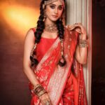 Sargun Kaur Luthra Instagram - NAVRATRI:- DAY 2 featuring @sargun_kaur.luthra as the Modern Indian Goddess where she represents the color RED♥️ . Shoot Concept & Designed By:- @nehaadhvikmahajan @bridalsbynam . 💄MUA , Hair & Styling :- @nehaadhvikmahajan . 🥻Saree :- @kankatala_ . 💍Jewelery :- @pooja_diamond . Makeup :- @maybelline . Managed By :- @allboutcommunication . 🎥:- @abhay_r_kirti #sargunkaurluthra #makeup #ootd #nehaadhvikmahajan #makeupbyme💄 #nammakeovers #bride #to #be #bridal #look #bridalmakeupartist #destinationweddingmakeupartist #weddingmakeup #hair #hairstyling #nammakeovers #bollywood #television #makeupartist #mumbai #traveller #all #over #the #globe