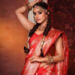 Sargun Kaur Luthra Instagram - NAVRATRI:- DAY 2 featuring @sargun_kaur.luthra as the Modern Indian Goddess where she represents the color RED♥️ . Shoot Concept & Designed By:- @nehaadhvikmahajan @bridalsbynam . 💄MUA , Hair & Styling :- @nehaadhvikmahajan . 🥻Saree :- @kankatala_ . 💍Jewelery :- @pooja_diamond . Makeup :- @maybelline . Managed By :- @allboutcommunication . 🎥:- @abhay_r_kirti #sargunkaurluthra #makeup #ootd #nehaadhvikmahajan #makeupbyme💄 #nammakeovers #bride #to #be #bridal #look #bridalmakeupartist #destinationweddingmakeupartist #weddingmakeup #hair #hairstyling #nammakeovers #bollywood #television #makeupartist #mumbai #traveller #all #over #the #globe