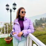 Sauraseni Maitra Instagram - Gangtok e gondogol 💜 @zee5_bangla #shabashfeluda #feluda #bts #gangtok #day1 #photodump Eco Adventure Resorts - The Temi Bungalow, South Sikkim