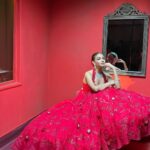 Sauraseni Maitra Instagram - Colour me red ❣️ #bts #red #couture #bridal #retro