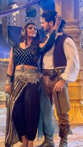 Sayantani Ghosh Instagram - 🔥when Nilopher meets Ali .... . @theabhisheknigam #shootmode #bts #simsim #ali #simali #hero #villain #faceoff #chemistry #actorslife #dance #love #dancelove #instalike #keepwatching