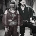 Sayantani Ghosh Instagram - With her Archrival .. Simsim and Alibaba 🔥 . . @theabhisheknigam #bts #actorslife #actorslife #newjourney #start #instapic #blackandwhite #picoftheday #postoftheday #mood #archrivals #simsim #alibaba #instalike #instagood #instalikes #instadaily #instalove #instalovers #trending #loveus #love #blessings #positivity #sayantanighosh