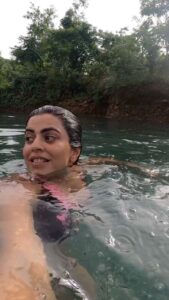 Shenaz Treasurywala Instagram - Where does your thrill in life come from? My thrill comes from discovering something new in nature. That’s what keeps me alive, that’s what keeps me glowing and happy. I need that adrenaline in my life. Is there anything as exciting as discovering a lagoon and jumping into the unknown? What keeps you going? #travelwithshenaz #travelhotelsmiles @goproindia