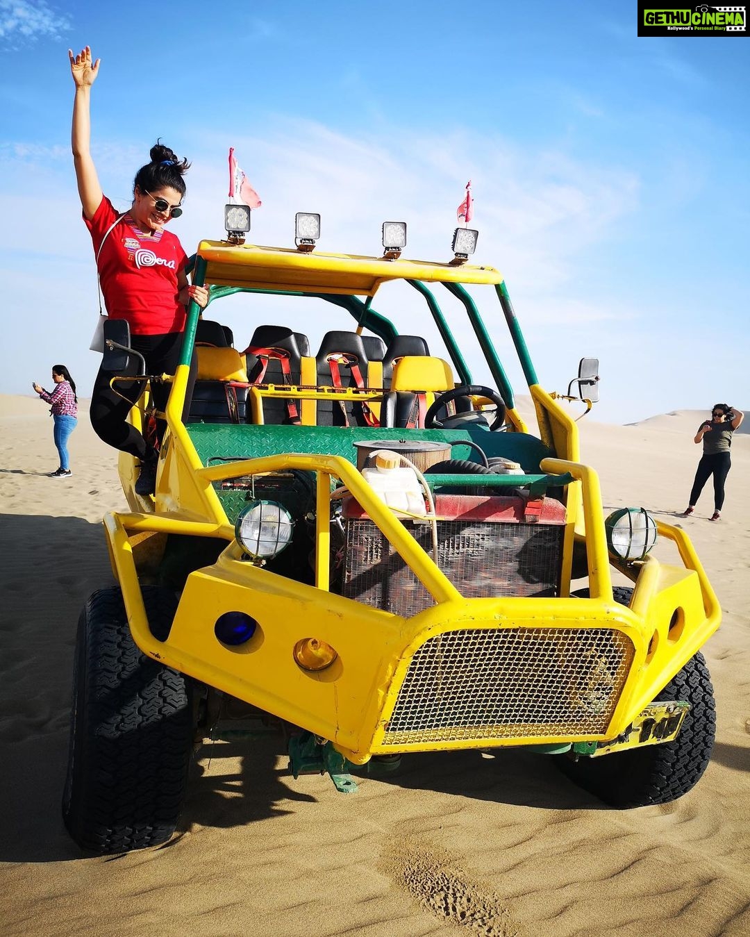 Shenaz Treasurywala Instagram - Car 🚘 suggestions please!!!! Planning a road trip across india 🇮🇳 What car would you suggest I take on this road trip? And why? Also who’s ready for a road trip w me? This particular car is called Bugis ( sand buggy ) and i rode it in the sand dunes of Peru 🇵🇪 huacachina #travelwithshenaz #travelhotelsmiles #peru @peru Huacachina, Ica, Peru