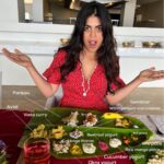 Shenaz Treasurywala Instagram - What’s on my leaf? This is called Sadhya or Feast Menu in Kerala @theleelakovalam Karingali Vellam ( Herbal Water) Karingali is the bark of a tree that is dried and stored . A little bit is put in the water and boiled good for digestion. Salt Balances individual flavors. *Basically to do what a salt is supposed to do.* Rasakadali Pazham Yellow Banana from Kerala eaten at the end of a meal. Sharkara Varaty Jaggery coated banana chips adding sweetness, crunch & munch *like how you all add to my life* Naranga Achar – Lime Pickle Pulli Inji – Ginger and Imli Chutney Nurukku Manga Achar Homemade raw mango pickle Vellerika Pacchadi: Orange Madras cucumber and coconut in a mustard spiked yoghurt gravy Beetroot Pacchadi The sweetness of beetroot and coconut with mustard and homemade yoghurt. Vendakka Kichadi: Fresh cow milk yoghurt, grated coconut, and mustard garnished with deep-fried crunchy okras Kondattam Fried curd chilly. *Probably the best 3 word sentence ever* Kalan Raw plantain, yoghurt and coconut-based gravy that enhances the taste. Avial Medley of vegetables and grated coconut mix. Olan (Pumpkin and Cowpea Curry) A light,mild curry with coconut milk, curry leaves and cowpeas. Olan is said to be the humblest of dishes and a palate cleanser. Chemba Rice Loval rice served hot to start a sadhya Parippu (Dal) Thick dal cooked with coconut & minimal spices Ghee A spoonful in the dal is the best combination Palakkadan Sambar Freshly ground sambar powder and roasted coconut is used in this distinctive Kerala-style Sambar Tomato Rasam Comforting and homey Rasam, perfect for season changes. Pineapple Pullisherry : coconut and yoghurt with the goodness of sweet Pineapples Ada Pradaman: Rice flour batter rolled out on banana leaf like pasta, steamed cut into squares cooked with coconut milk & jaggery Pal Payasam Payasam is slow cooked in cow milk for over two hours in a uruli to get a rose hue and the desired creaminess Gothambu Payasam Broken wheat cooked with milk & Jaggery Sambaram Buttermilk spiced with spices that aid digestion #kovalam #foodporn #foodbaby #travelromancesmiles #onam Kovalam, Kerala