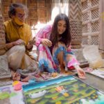 Shenaz Treasurywala Instagram - I think Pujariji Rajesh Vaishnav deserves a ❤️ and much more for this! The painting 🖌️ lasts for 24 hours only. This art form has been passed on to Pujariji since generations. It’s such a unique art practiced only here in udaipur by this man and his family and his temple. Its called Jal Saanjhi -painting on water 🌊 Think about it, we want to take photos that last forever, he makes a painting that lasts for 24 hours. Transitory beauty- just like a butterfly. Not to be kept but to be enjoyed while it lasts! It’s a great lesson for life and acceptance - to know that things will constantly change, will come and go and to be okay with that. #waterpainting #waterart #hiddengemsofudaipur #travelromancesmiles My #ootd is by @vipulshahbags Udaipur - The City of Lakes