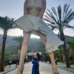 Shenaz Treasurywala Instagram - No mummy, I don't take pictures of everything! 😜 Welcome to America everyone. I am standing in front of the Eiffel Tower of Palm Springs. Forever Marilyn is a 26-ft tall statue of the Hollywood icon Marilyn Monroe in her famous billowing white dress. Some people from Palm Springs feel it's good for business as a tourist attraction and some have an issue with placing a large statue that is blocking the beautiful view of the hills and find it obscene, mysoginistic and exploitative. What is your view on the statue? Tourist attraction or Exploitation of women? How would the people of your town react to a statue like this? Accept or Reject? #marylinmonroe #palmsprings #califórnia #travelromancesmiles Palm Springs, California