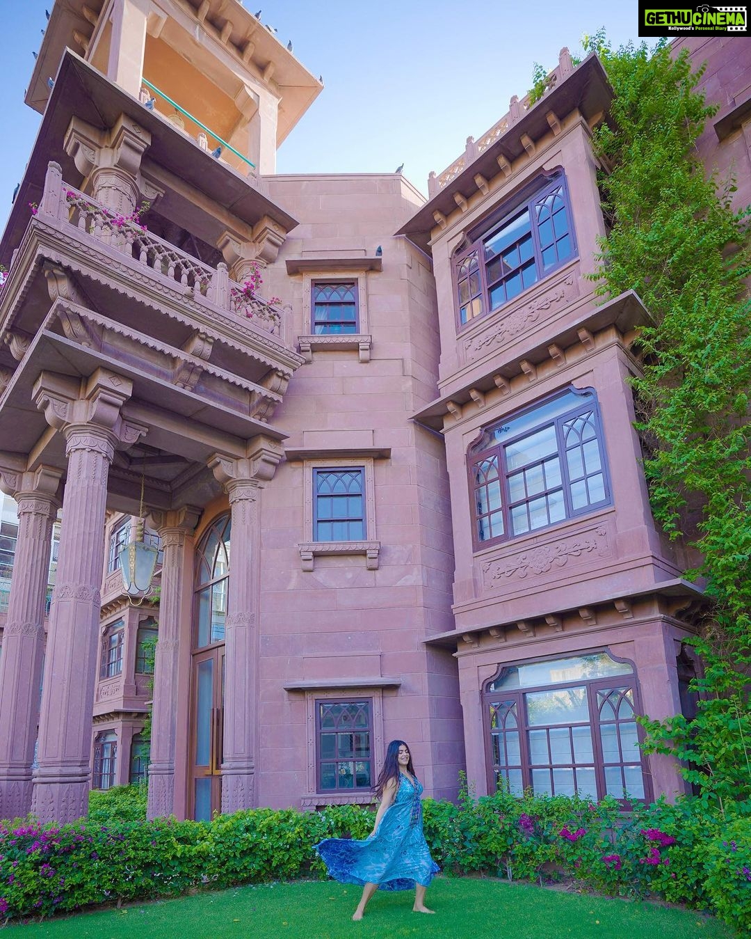 Shenaz Treasurywala Instagram - Do you like to stay in old heritage hotels or new modern swanky ones? It was SO HOT, I jumped into the pool with my dress on 😎 Welcome to the most instagramable home in Jodhpur! The Daspan House. A 1921 home turned into a vibrant hotel in Jodhpur. I love the mix of the old heritage home and the new fittings and modern flooring!!! Perfectly designed. If you don't stay here, at least go for a meal or a drink when in Jodhpur! I loved my time at Daspan. The two handsome young, hospitable men who run the place were the cherry on top ;) @daspanhousejodhpur #heritagehotels #swankyhotels #jodhpur #travelromancesmiles