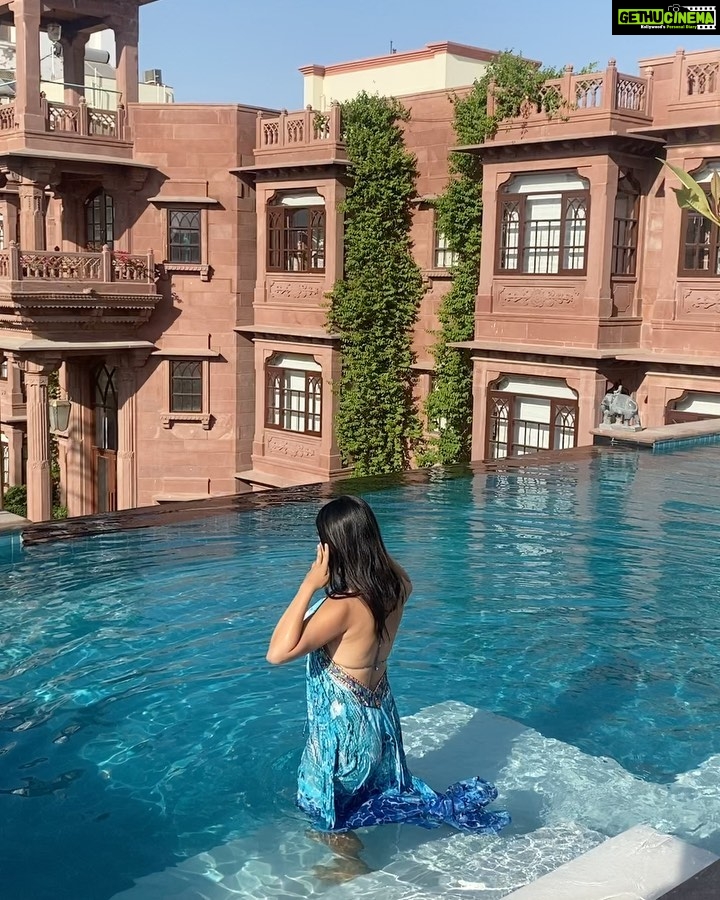 Shenaz Treasurywala Instagram - Do you like to stay in old heritage hotels or new modern swanky ones? It was SO HOT, I jumped into the pool with my dress on 😎 Welcome to the most instagramable home in Jodhpur! The Daspan House. A 1921 home turned into a vibrant hotel in Jodhpur. I love the mix of the old heritage home and the new fittings and modern flooring!!! Perfectly designed. If you don't stay here, at least go for a meal or a drink when in Jodhpur! I loved my time at Daspan. The two handsome young, hospitable men who run the place were the cherry on top ;) @daspanhousejodhpur #heritagehotels #swankyhotels #jodhpur #travelromancesmiles