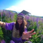 Shenaz Treasurywala Instagram - WHAT IS SOMETHING THAT MOST PEOPLE LEARN ONLY AFTER IT’S TOO LATE? I learnt - Time passes faster than you can imagine and I should enjoy the simple pleasures and stop to smel the flowers! This is the Lupin flower- Not lavender :) People say go to Gulmarg in the winter to see the snow. I suggest go to Gulmarg now to see these purple flowers 💜 Outfit by @tul_palav Pictures taken by me ofcourse🤣 how's my selfie w the flowers game?? @goproindia #gulmarg #kashmir #travelwithshenaz #uniquetravels Gulmarg, Kashmir