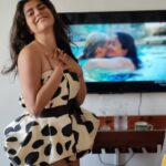 Shenaz Treasurywala Instagram - What's your current favourite romantic movie on @primevideoin ? I'm all dressed up to go out to brunch this Valentine's week but can't stop watching #BlissOnPrime. Think I have found my valentine's partner at home only #travelwithshenaz #travelhotelsmiles Dress @papadontpreachbyshubhika Mumbai, Maharashtra