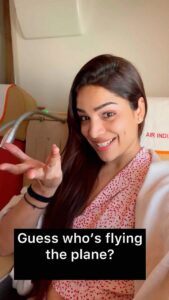 Shikha Singh Instagram - Guess who’s flying the plane and taking me to Israel ???? #guess #travel #tourism #reel #reels #trendingreels #trending #song #pilot #pilotlife #pilotwife #actor #actorslife #actress #love #boyfriend #husband #husbandandwife #iloveyou