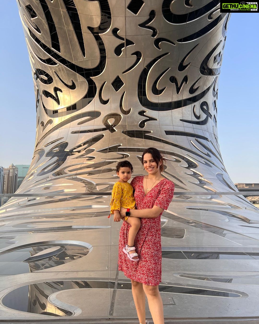 Shikha Singh Instagram - The museum of future with my future ❤️ #happybirthday #happy #us #2 #alaynaturns2 #family #aquarium #dubai #happiness #gratitude #love #instagood #instagram #insta #blue #baby #babiesofinstagram #babygirl #cute #love #tourism #tour #memories #memoriesforlife #happytogether #mommy #daddy #motherdaughter #daddydaughter #daddyslittlegirl #timeflies
