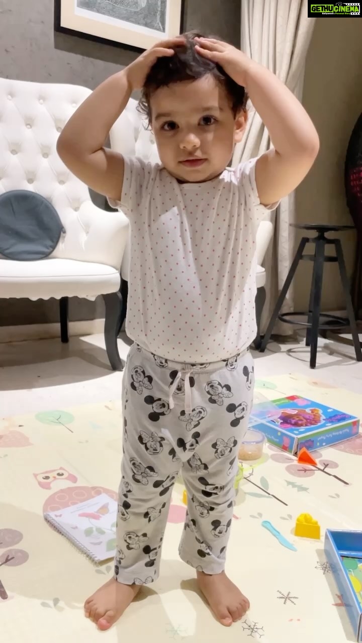 Shikha Singh Instagram - Did someone say “Cute version of Head Shoulders Knees & Toes” Challenge accepted! #mybaby #babygirl #love #life #lifeline #mine #us #mom #mommy #mother #motherlove #motherdaughter #daughtersarethebest #thankyou #grateful #reels #reel #reelitfeelit #reelsinstagram #reelsvideo #reelkarofeelkaro #reelvideo #reelindia #trendingreels #trending #trend #instagood #instagram #insta #instamood