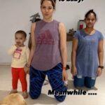 Shikha Singh Instagram - Indian GrandMom: Hope you teaching Gayatri Mantra to baby. Meanwhile……. Mommy, Didi & Baby be like….. P.S- Meanwhile Goku: Im so gonna bust u guys to GrandMa. #beinghuman #bekind #humanity #humanityfirst #neutral #neutrality #raisingahumanchild #noreligioninvolved #godiskind #godiseverywhere #trending #instagram #instagood #reels #reelsinstagram #reelsvideo #reelitfeelit