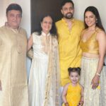 Shikha Singh Instagram - Just US enjoying a family function 😇❤️ #AddykiAish #shahs #family #us #haldiceremony #wedding #india #indian #instagram #insta #yellow #happy #happyfamily #blessed #thankyou #love #laugh #live