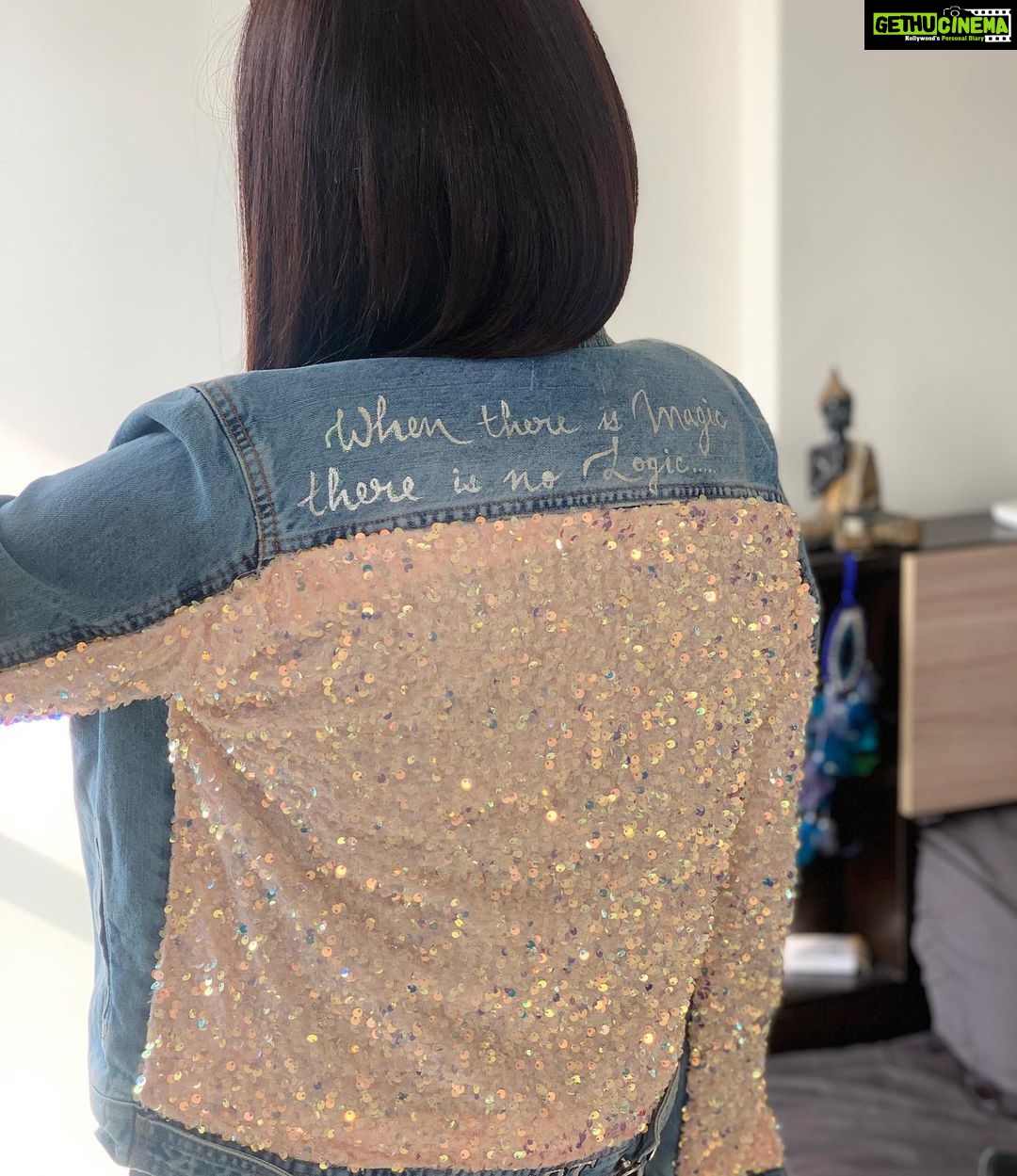 Shiny Dixit Instagram - WHEN THERE IS MAGIC , THERE IS NO LOGIC- MY way of living life . Loved it ! Loved it ! Completely loved this customised shiny denim jacket from @avalipt_studio Thank you so much ! Asap grab yours 😍😍