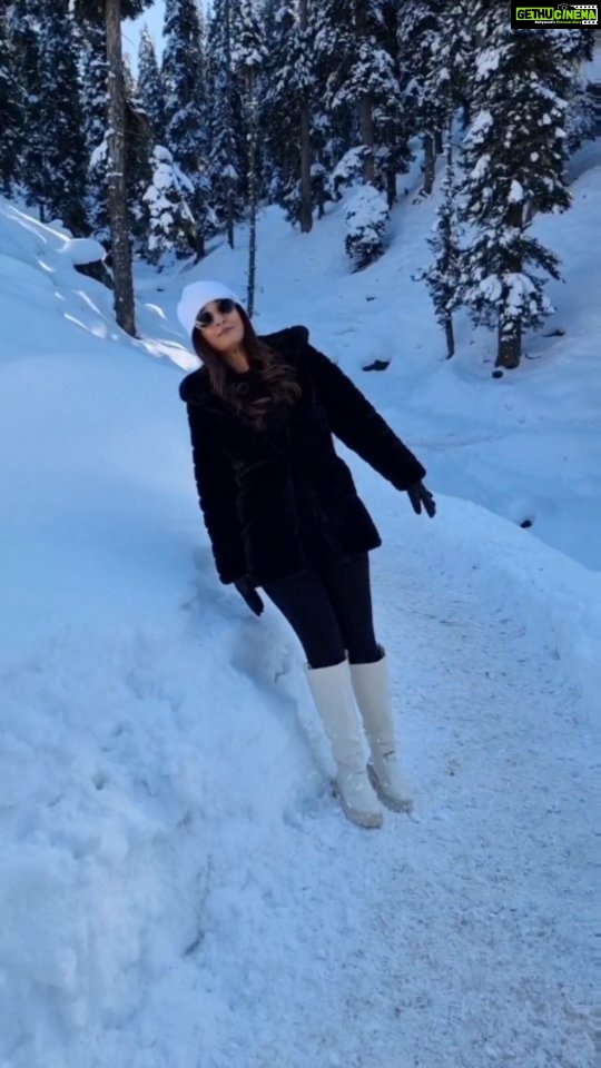 Shiny Doshi Instagram - Snow fall ❄️ #wetried #reelkarofeelkaro #reelsinstagram #trendingreels #kashmirdairies #kashmir #iceicebaby #shinydoshi #lavshines Kashmir