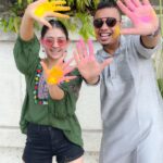 Shivangi Khedkar Instagram - Let the inner child free this holi. ❤️🧡💛💚💙💜 Happy Holi 😍 #holi2022