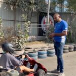 Shivangi Khedkar Instagram – Keep calm it’s Race day 🏁
PS: kid is listening to instructions very very carefully 🤪
@indikarting.a 
#gokarting #funday #race Mumbai, Maharashtra