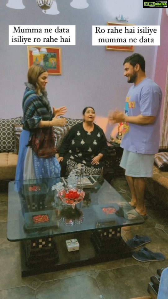 Shivani Jha Instagram - Mumma ne saari ki saari acting kar di ðð @bee_vani_ ðĪŠð #leenesh_mattoo #shivanijha #leevani #instagram #trendingreels #explore #couplegoals