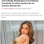 Shivani Jha Instagram – “Every woman is born with a certain bodytype  and nobody should give in to unrealistic beauty standards”

Spoke my heart out in a candid conversation with @timesofindia
Beautifully put together by @tanvi2398 ♥️

#shivanijha #timesofindia #bodypositive