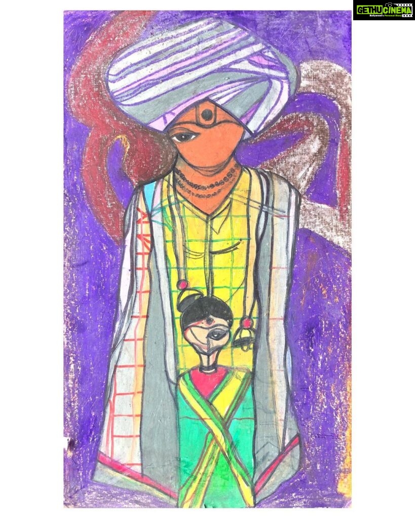 Shivani Surve Instagram - Relationship between spiritually and humanity विठूमाऊली 🌸 This painting is painted by @nehanachiket father .thank you for giving it to me ♥️ #foreverspecial