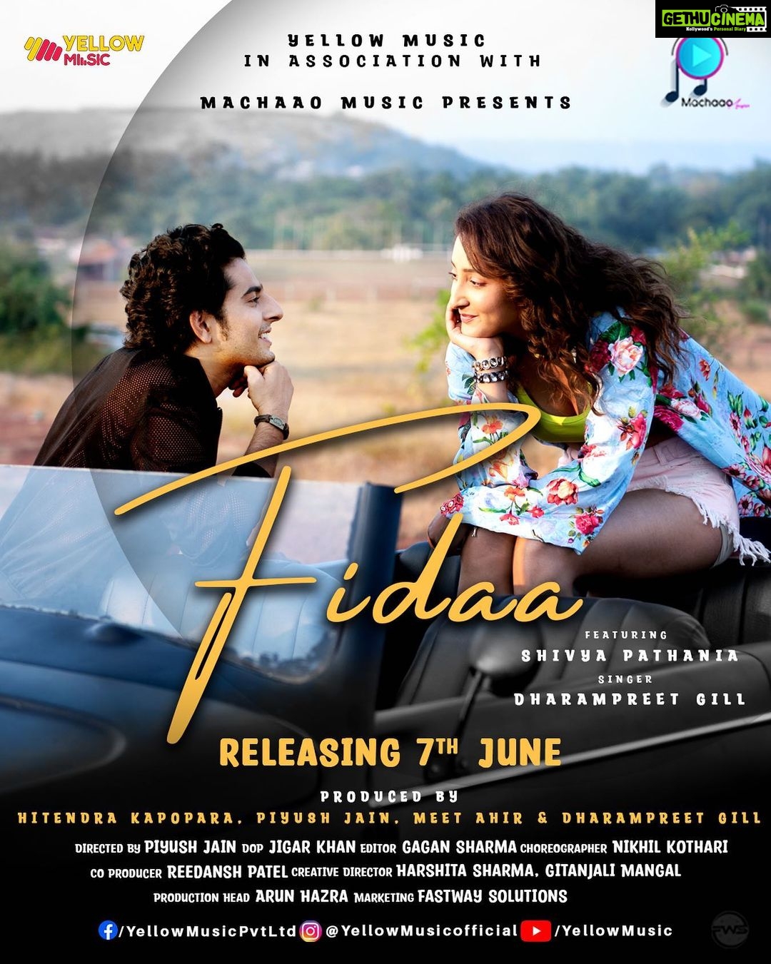 Shivya Pathania Instagram - Feel love all over again with #Fidaa, a beautiful romantic song, releasing on 7th of June. Stay Tuned! ✨ @shivyapathania @dharampreetgill @hitendrakapopara @piyuushj9 @meet_ahir @nk.nikhil.kothari @reedanshpatelofficial @machaaomusic @yellowmusicofficial @machaaotalent @harshi_1515 @gitanjali.mangal @jigarkhan_87 @arunhazra1 @gagsonfire @_aashishmotwani @fastwaysolutions #newsong #posterout #punjabisong #viralsong #yellowmusic #machaaomusic #punjabivideos #musicvideos #reels #igers #newpunjabisong #viralmusic #trendingsong #music #punjabimusic #lovesong #romance #explore #foryou #instapost #punjab #shivyapathania #dharampreetgill #machaao Punjab (India)