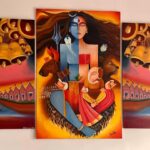 Shivya Pathania Instagram – The Cosmic Union Of ShivShakti !
#shivyakuchnahi #Mahashivratri
.
Ardhnareshwar- @vanshika.arts_ 
@kadu_pragnesh
