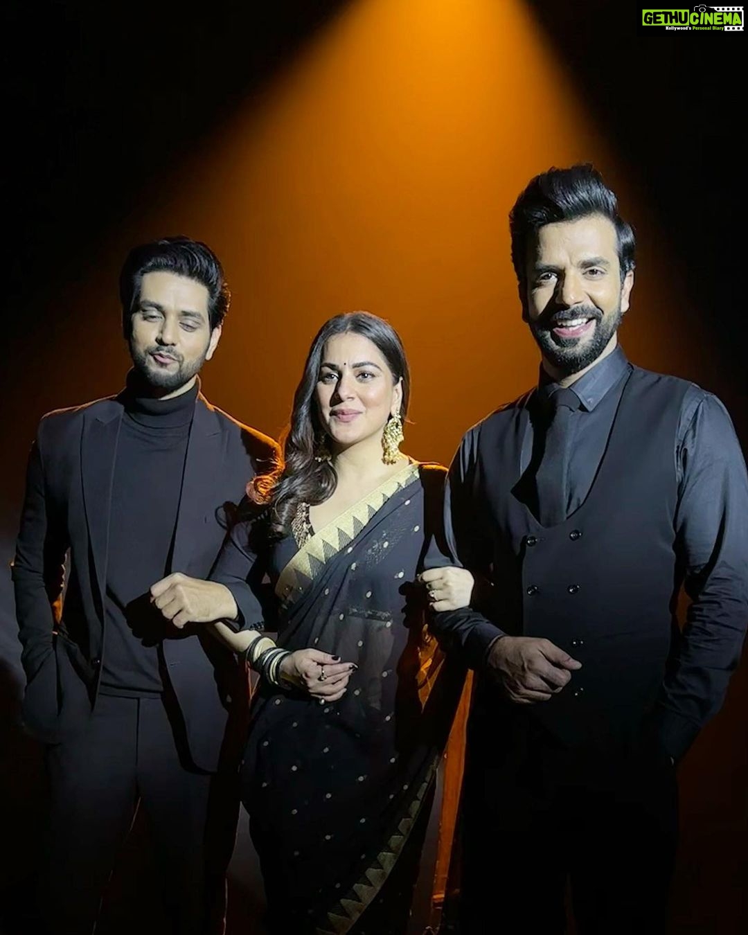 Shraddha Arya Instagram - Tippy Tippy Tap… No Matter What Occasion It is You’ll See Us In Black! #lol Alongside The Two (Out of Three) Cool Men In My Kundali ;)