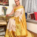 Shraddha Arya Instagram - Gold & Beautiful! 💛 Styled By :- @nehaadhvikmahajan 🥻Saree :- @kankatala_ 💍Jewellery:- @aquamarine_jewellery