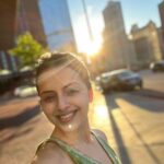 Shrenu Parikh Instagram – Saturday sun! 
.
Catching some light and dodging some!
.
Balancing act!
.
Dress by @sugankesar Chicago, Illinois