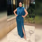 Shrenu Parikh Instagram - Would you like some TEAL?! Yes with a drop of a lemon in it! 🤩 . . Make-up and hair :- @divasbydivya . Wearing : @sonia_verma_fashionista Styling : @therealmadrasi Earrings : @publiquedom Executed & Managed by : @publiquedom @ritu_m09 Mumbai, Maharashtra