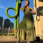 Shrenu Parikh Instagram - Saturday sun! . Catching some light and dodging some! . Balancing act! . Dress by @sugankesar Chicago, Illinois
