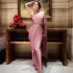 Shrenu Parikh Instagram - T.G.I.F . Outfit : @swtantraofficial Styling : @therealmadrasi Executed & Managed by : @publiquedom @ritu_m09 . #delhi #events #dressingup #sareelove #fusion #rufflesaree #makeup #hairdo #style #nightlife #photography #celebrity #fashionstyle