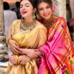 Shrenu Parikh Instagram - 💖Do Saheliyaan 💖 . . . Beautiful Sarees By @kankatala_