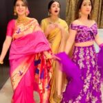 Shrenu Parikh Instagram - Lag Rhe Hai Na Pretty 🤣😂🙈 . @aalishapanwar157 @shrenuparikhofficial . . Sarees :- @kankatala_