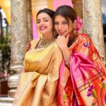 Shrenu Parikh Instagram - 💖Do Saheliyaan 💖 . . . Beautiful Sarees By @kankatala_