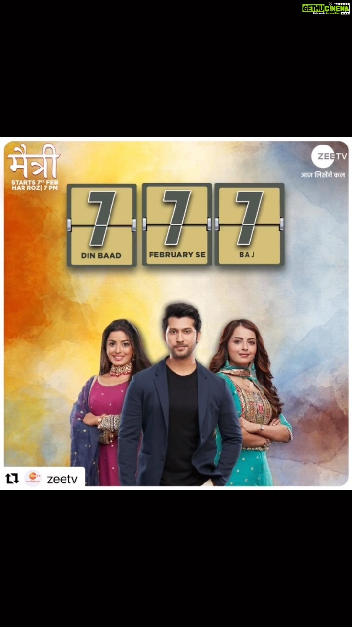 Shrenu Parikh Instagram - ❤️❤️❤️🧿 We are just a week away! It seems like 7 is going to be our lucky number. 🤭 Dekhiye ek nayi kahaani #Maitree, 7 February se, har roz, shaam 7 baje, sirf #ZeeTV par aur kahin bhi kabhi bhi #Zee5 App par. #7DaysToGo @chaudharybhaweeka @tanejanamish @shrenuparikhofficial