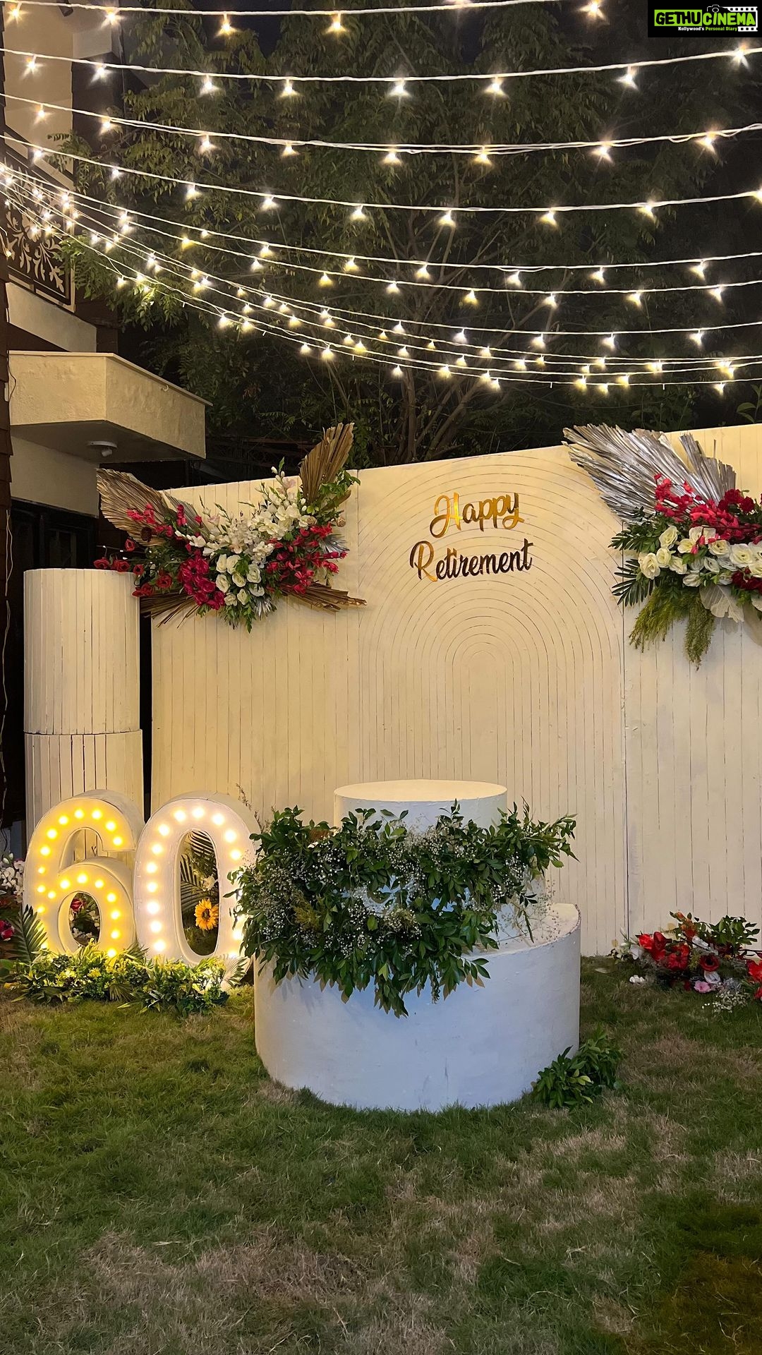 Shrenu Parikh Instagram - The beauty that out home became on Dad’s special day!! . Decor by @the.creative.window My beautiful junior @kajolvyaspatel did it so well ❤️🌸 #home #homedecor #event #planner #dad #retirement #ready #festivevibes #family #time #celebration #colours #lights #beauty #joy #occasion