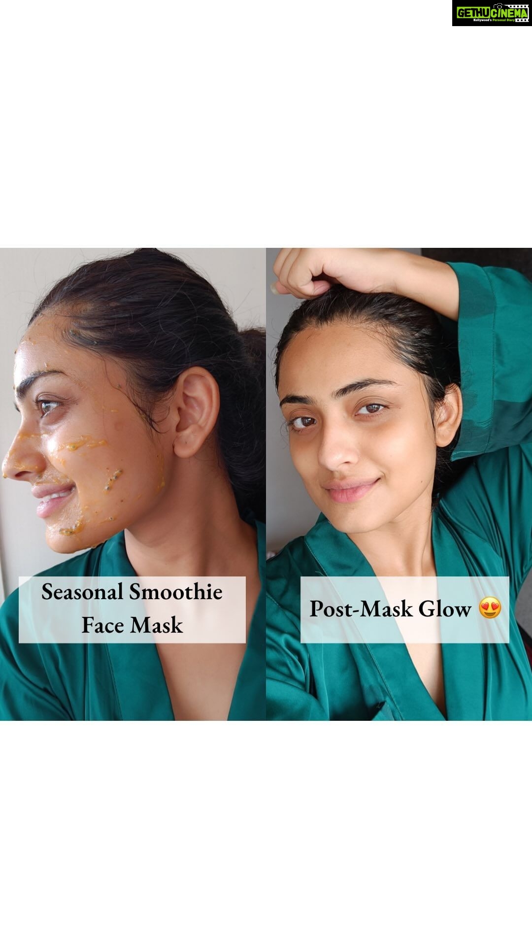 Shritama Mukherjee Instagram - If your food can be seasonal why not your skin care? Beat the heat and get glowing skin with this 2 ingredient summer smoothie! Here’s all you need : i) Mango ii) Sabja seeds and water to adjust the consistency if you like. Mangoes prevent sun damage, reduce acne breakouts as well as strengthen your immune system. Sabja seeds help heal infections and keep blackheads and whiteheads away. What’s stopping you from eating and applying this yummy smoothie? #summerslushie #summerglow #summerskincare #healthysummer #skincare #healthysmoothie #tgmbeauty #tgm Mumbai, Maharashtra
