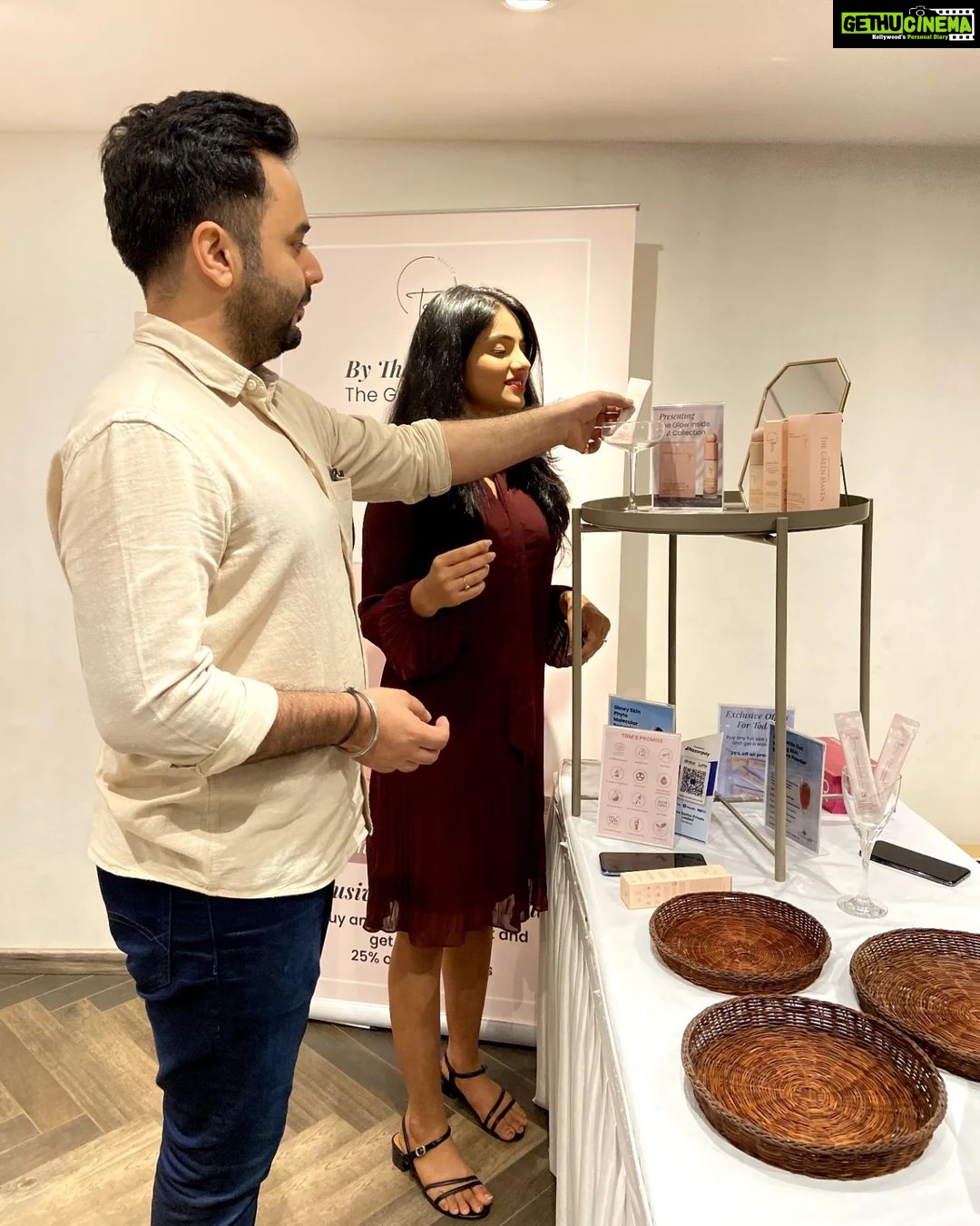 Shritama Mukherjee Instagram - #Couplepreneur indeed! ππ Loved representing our brand @tgmbeauty_ together for the first time on and off camera @akash_r_sahni β€οΈ It's definitely not easy to be partners in real life and at work. But, we always somehow manage to sail through and get great end results... Well, that's what people tell us. #nottootingmyownhorn (okay, maybe a little because it's true βοΈππ»ββοΈ) #aboutlastnight #beautyedit #tgmbeauty #tgm #theredlipstickclub #vyoummultidesignerstore #popup #beautypopup #luxurybrand #cleanbeauty #greenbeauty #holisticlifestyle #holisticbeauty #consciousbeauty #couplepreneur #couplegoals #instacouple #business #entrepreneurlife #entrepreneurs Vyoum Multi-Designer Store