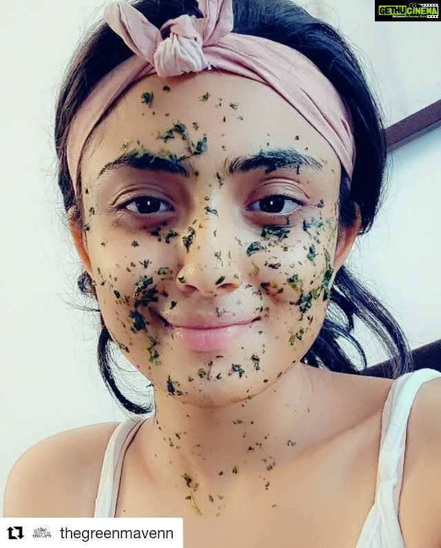 Shritama Mukherjee Instagram - Tried this CORIANDER face mask for @thegreenmavenn today! Checkout the recipe at TheGreenMaven.com #linkinbio #Repost @thegreenmavenn (@get_repost) ・・・ Sun-damaged skin needs a lot of vitamin boost as well as antioxidants to repair itself. This coriander face mask will reverse all the damage done to your skin by the harsh sun rays, protect it from premature aging, also called photo aging and promote a clear, glowing skin. #Linkinbio for coriander face mask recipe to treat sun-damaged skin. #facemasks #coriander #sundamage #greenbeauty #greenbeautymovement #greenyourquarantine #greenlifestyle #holisticbeauty #naturalskincare #organicbeauty #skincareobssession #skincarecommunity #thegreenmaven