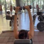 Shruti Seth Instagram – Working those pecs 
Under the able guidance of my trainer @little.more.open 

#gym #strengthtraining #chest #shruphotodiary