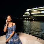 Shruti Sharma Instagram - A wonderful evening at @deltin_life 💙 Wearing @aachho Jwellery @stylebyriyajn . . #deltinroyale #deltin #goadiaries #goa #travelgram #travelling #explore #shrutisharma #casino Deltin Royale
