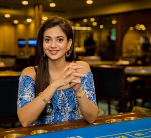 Shruti Sharma Instagram - A wonderful evening at @deltin_life 💙

Wearing @aachho 
Jwellery @stylebyriyajn 

.
.
#deltinroyale #deltin #goadiaries #goa #travelgram #travelling #explore #shrutisharma #casino